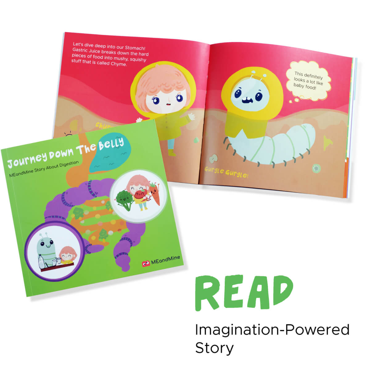 英文繪本故事讓幼兒認識食物的營養成份，培養彩虹健康飲食習慣。